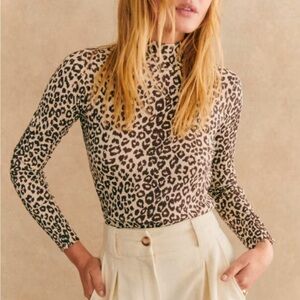 Sezane Felix jumper leopard